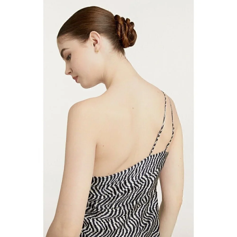 CINQ A SEPT Christel 100% Silk Dress Size 6 - Picture 5 of 10